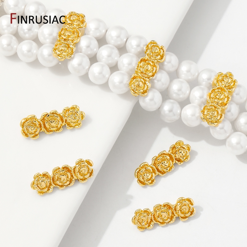 18K Gold Plated Brass Rose Flo - Flower Supplies のレビューと価格