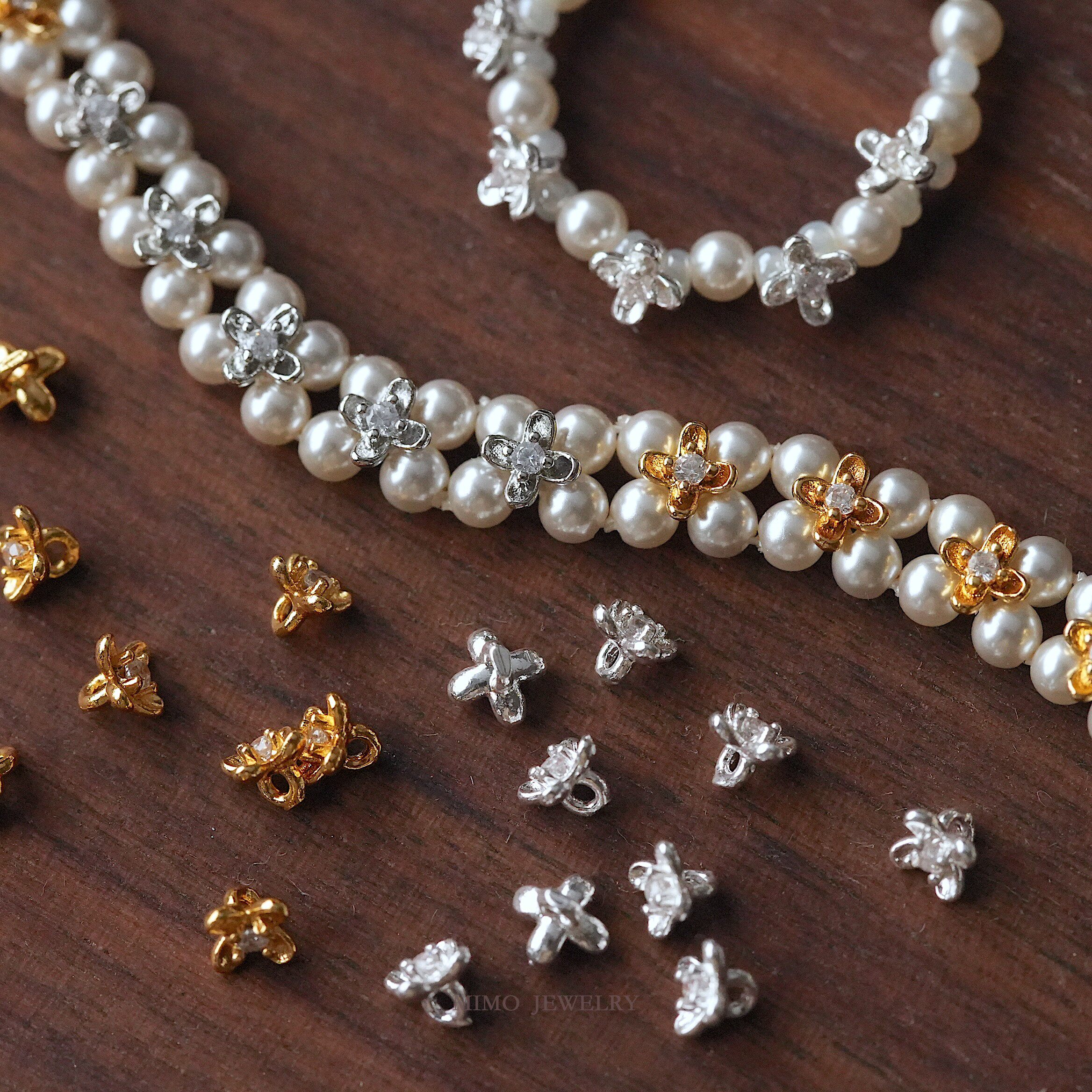Flower Supplies - 20PCS Gold Plated Brass Mini Zircon