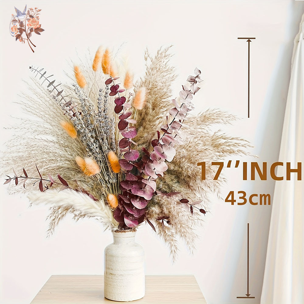 75PCS Dried Pampas Eucalyptus  - Dried Flower Bunch のレビューと価格