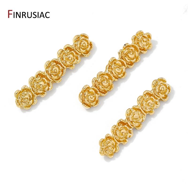 18K Gold Plated Brass Rose Flo - Flower Supplies のレビューと価格