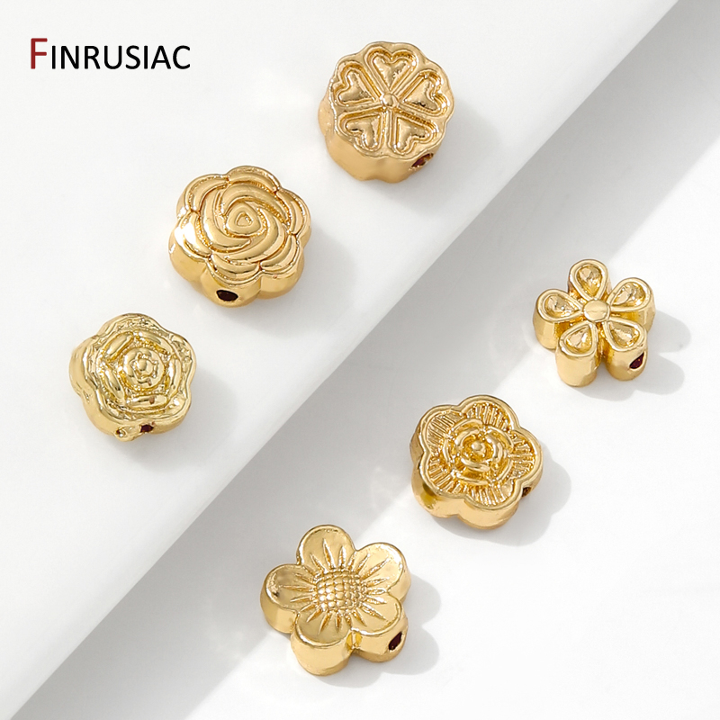 14K Gold Plated Brass Flower S - Flower Supplies のレビューと価格