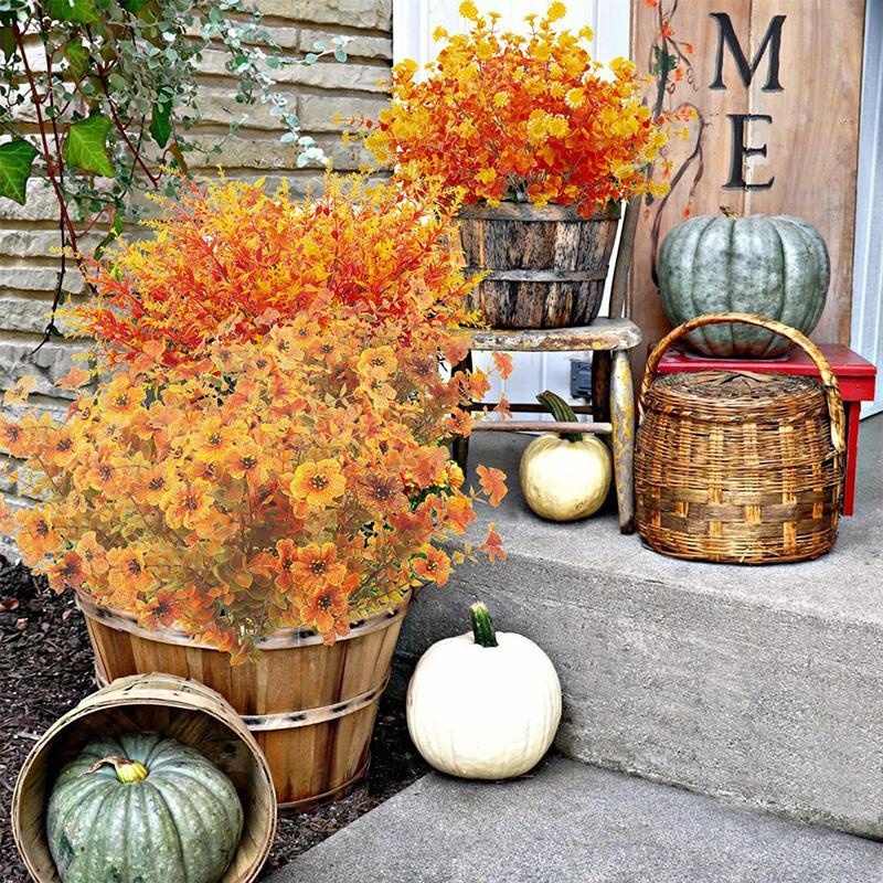 1Pcs Bundle Artificial Fall Fl - Dried Flower Bunch のレビューと価格