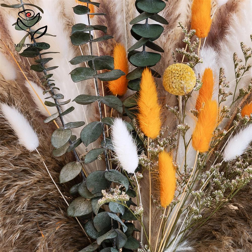 65Pcs Orange Pampas Grass Bouq - Dried Flower Bunch のレビューと価格