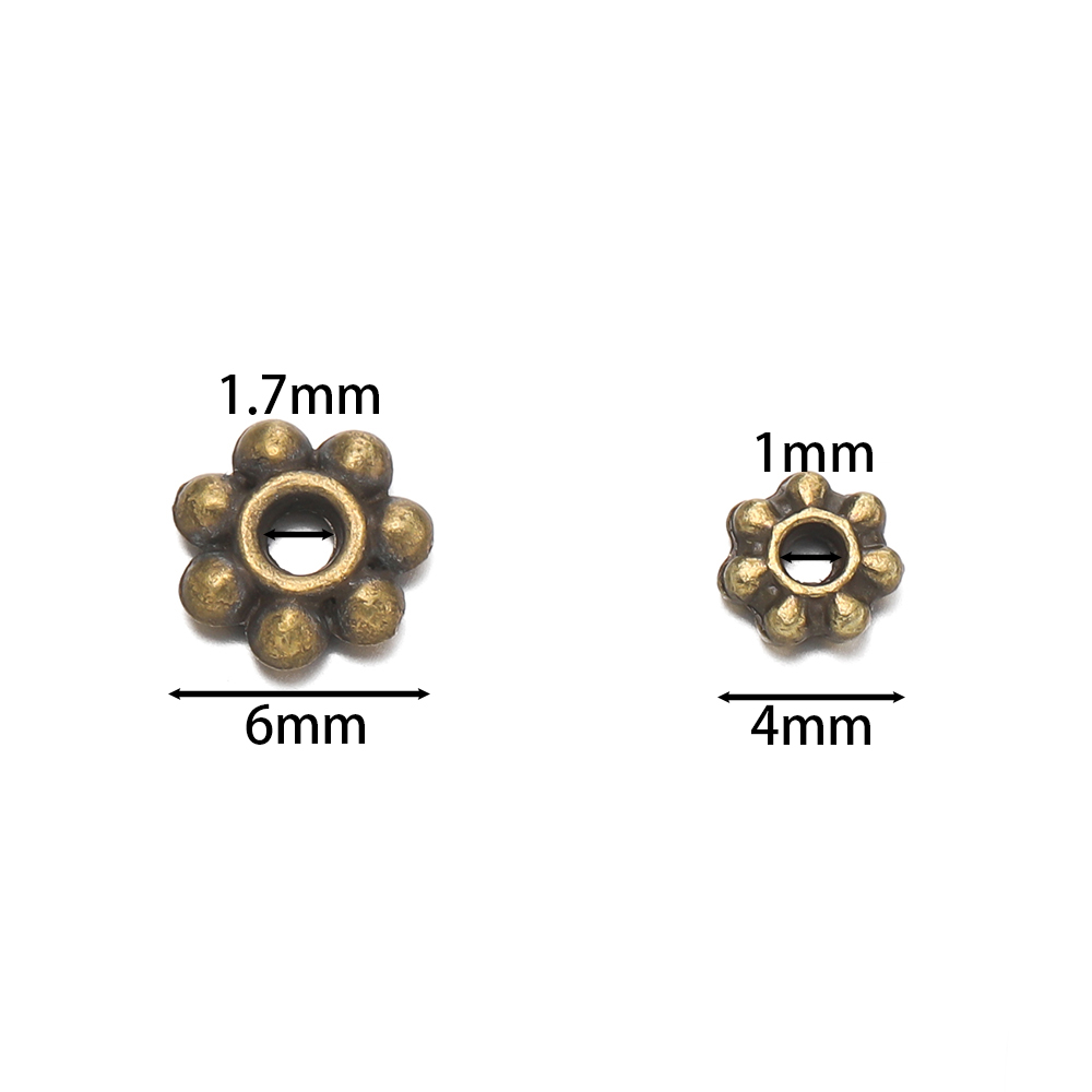 200Pcs 4/6mm Alloy Snowflake B - Flower Supplies のレビューと価格