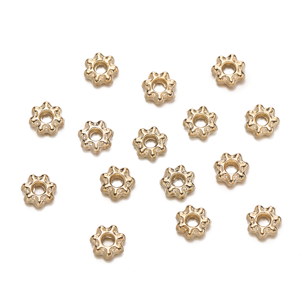 200Pcs 4/6mm Alloy Snowflake B - Flower Supplies のレビューと価格