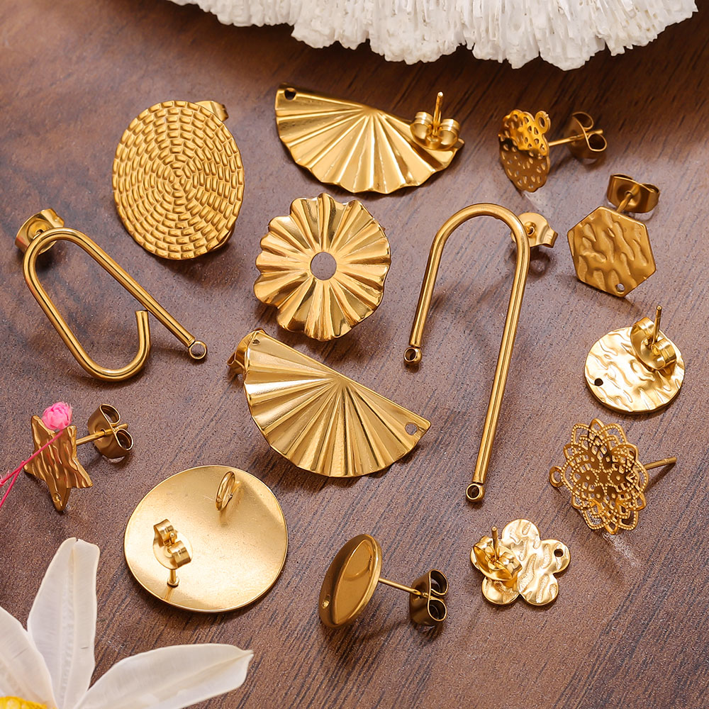 10pcs Stainless Steel Earrings - Flower Supplies のレビューと価格