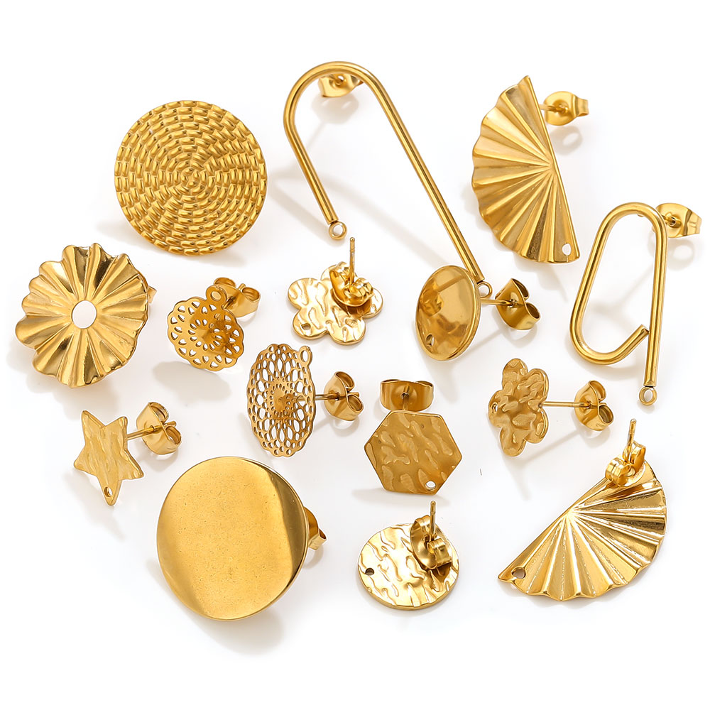 10pcs Stainless Steel Earrings - Flower Supplies のレビューと価格