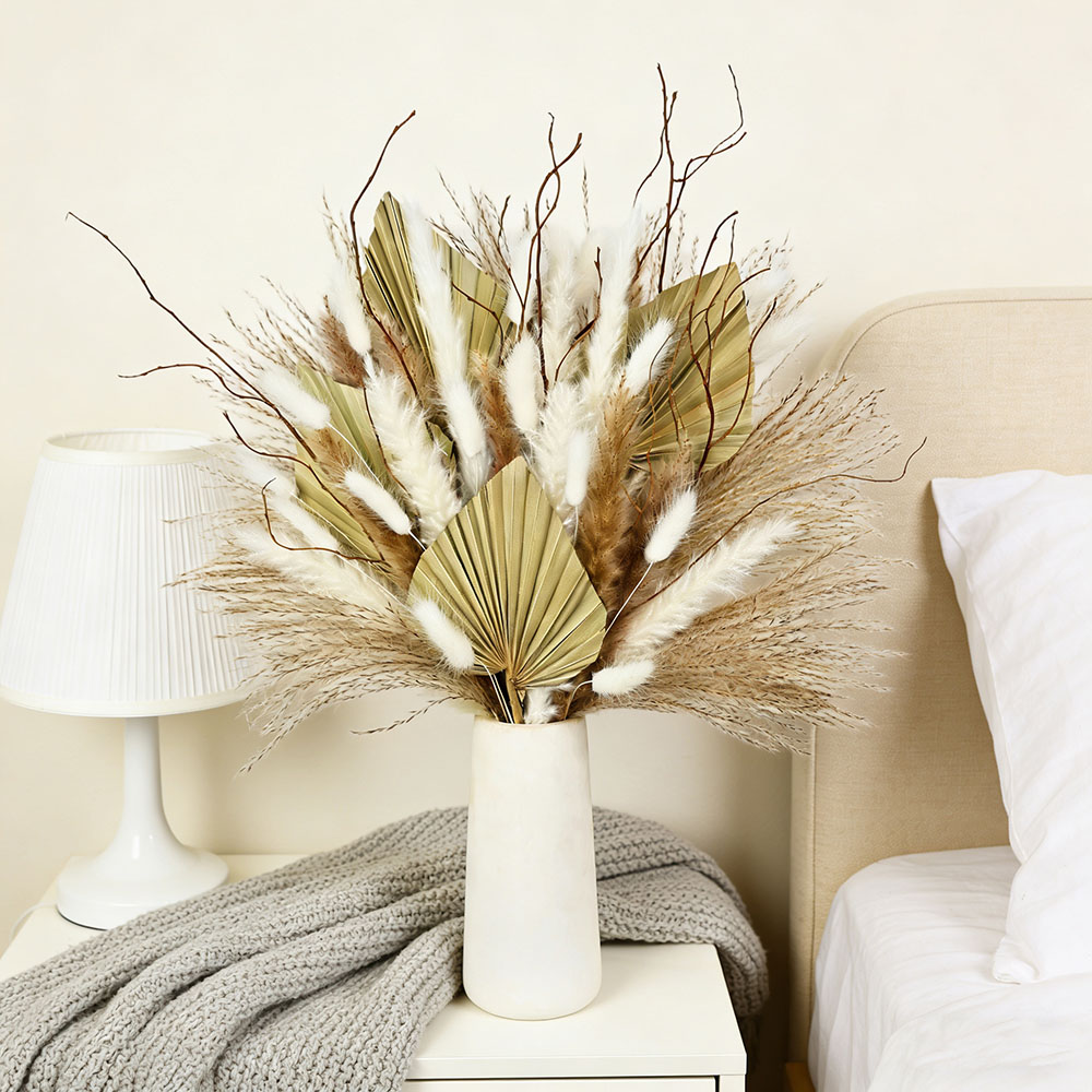 Natural Dried Palm Leaves Bouq - Dried Flower Bunch のレビューと価格